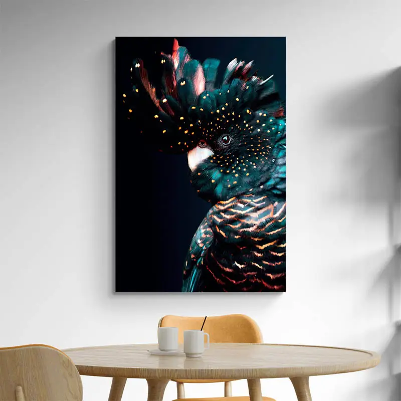 Tableau Perroquet Noir