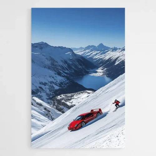 Tableau Photographie Ski Ferrari