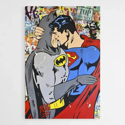 Tableau Pop Art Batman Superman