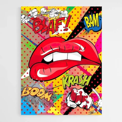 Tableau Pop Art Bouche