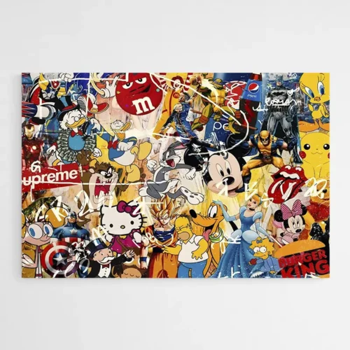 Tableau Pop Art Comics Connus