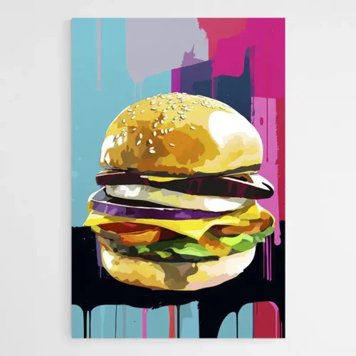 Tableau Pop Art Hamburger