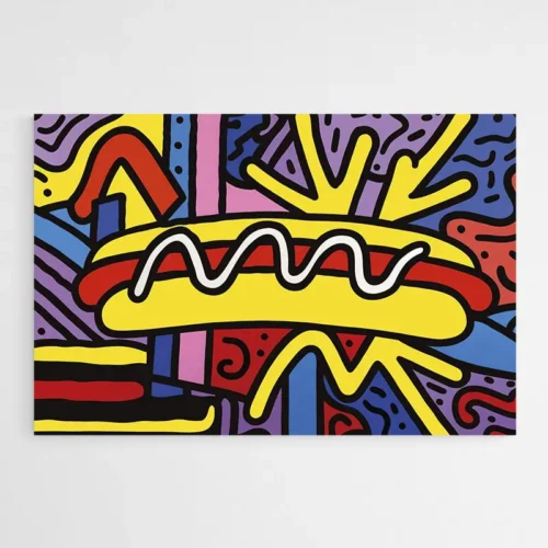 Tableau Pop Art Hot Dog