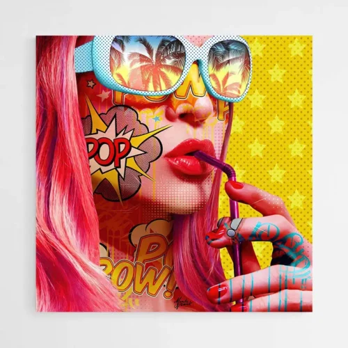 Tableau Pop Art Jaune