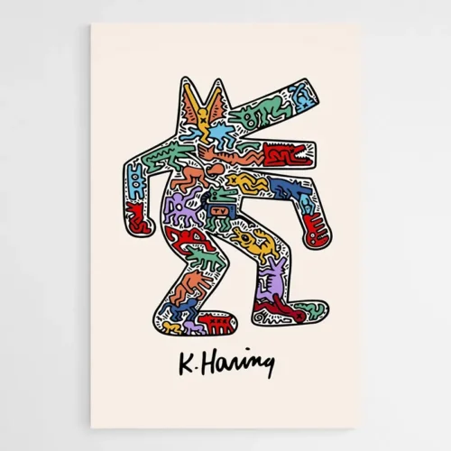 Tableau Pop Art Keith Haring Dog