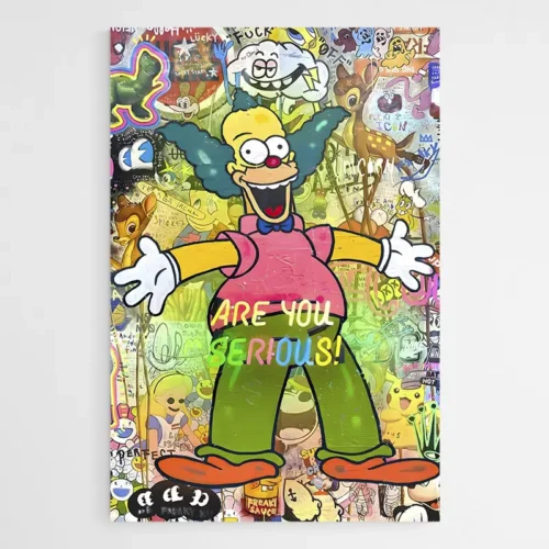 Tableau Pop Art Krusty le Clown