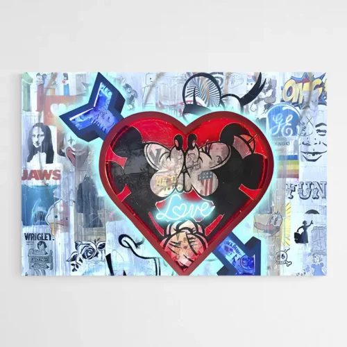 Tableau Pop Art Mickey Minnie