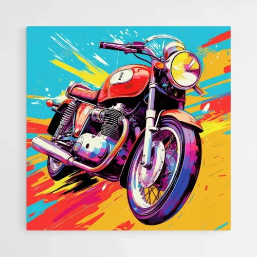 Tableau Pop Art Moto