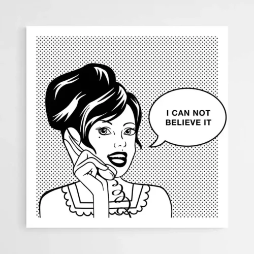 Tableau Pop Art Noir et Blanc