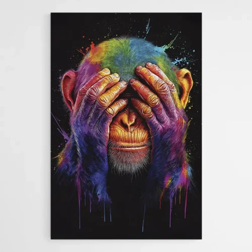 Tableau Pop Art Singe Colore