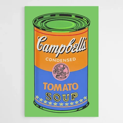 Tableau Pop Art Soupe Campbell Orange