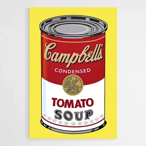 Tableau Pop Art Soupe Campbell Rouge