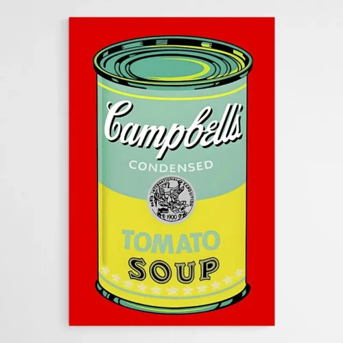 Tableau Pop Art Soupe Campbell Vert