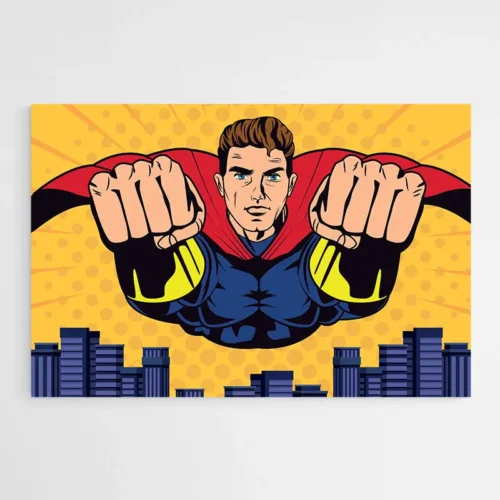 Tableau Pop Art Super Héro