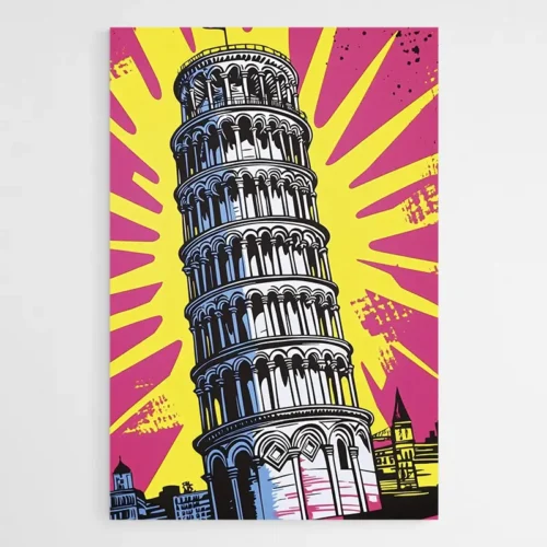 Tableau Pop Art Tour de Pise