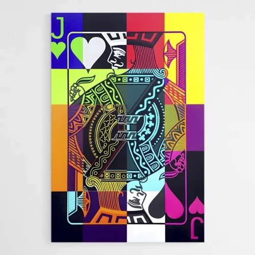 Tableau Pop Art Valet de Coeur