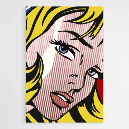 Tableau Pop Art Visage Femme Blonde