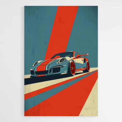 Tableau Porsche rouge
