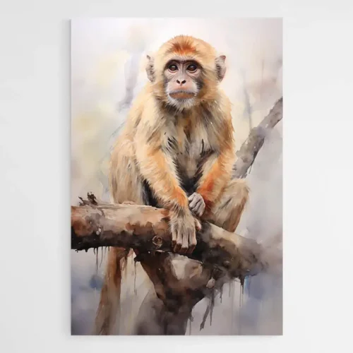 Tableau Singe Aquarelle