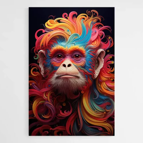 Tableau Singe Coloré