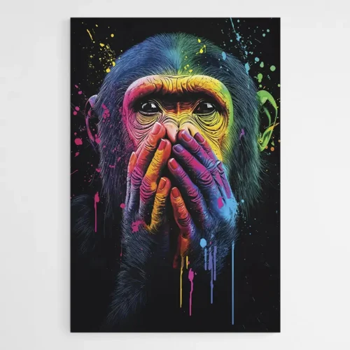 Tableau Singe Colore Pop Art