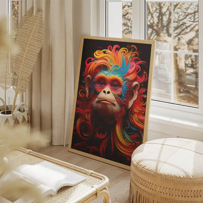 Tableau Singe Coloré