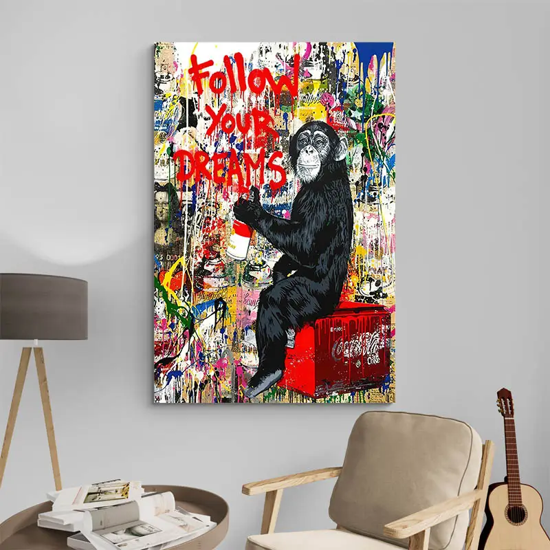 Tableau Singe Graffiti