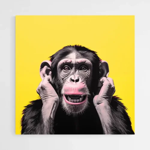 Tableau Singe Jaune