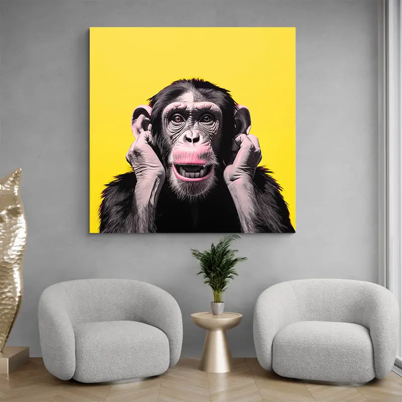 Tableau Singe Jaune