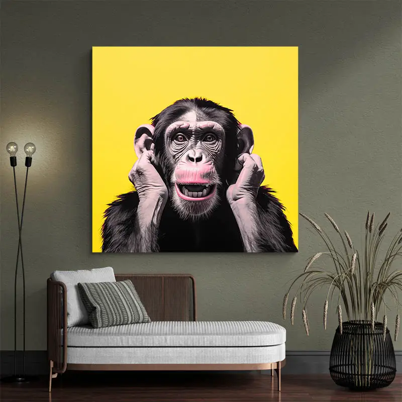 Tableau Singe Jaune