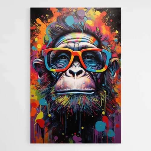 Tableau Singe Pochoir