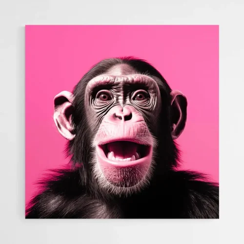 Tableau Singe Rose