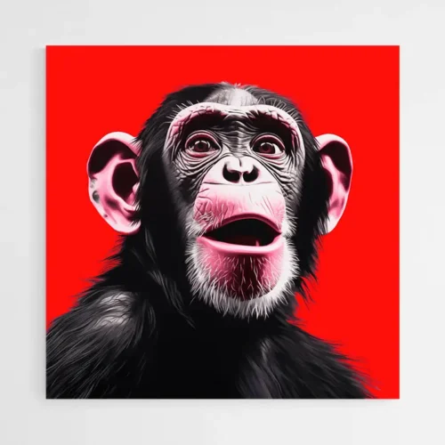 Tableau Singe Rouge