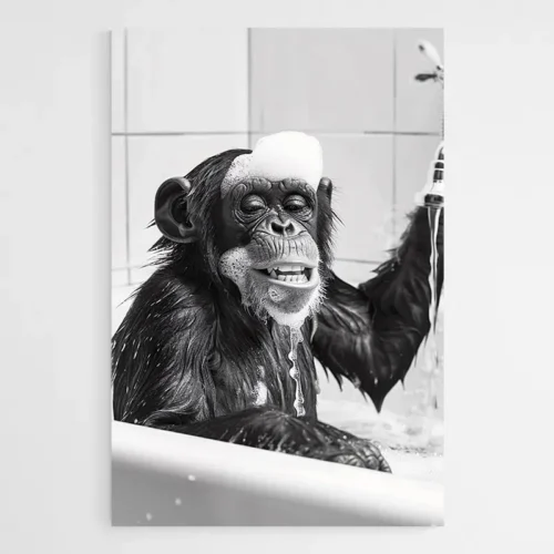 Tableau Singe Salle de Bain