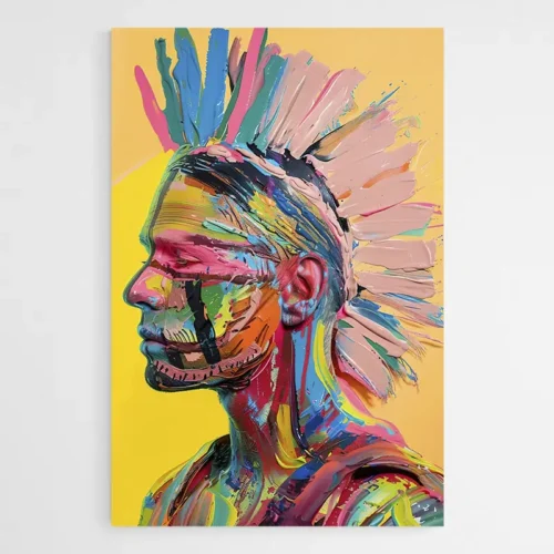 Tableau Street Art Amerindien