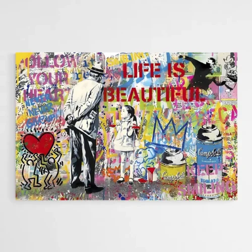 Tableau Street Art Bansky Haring