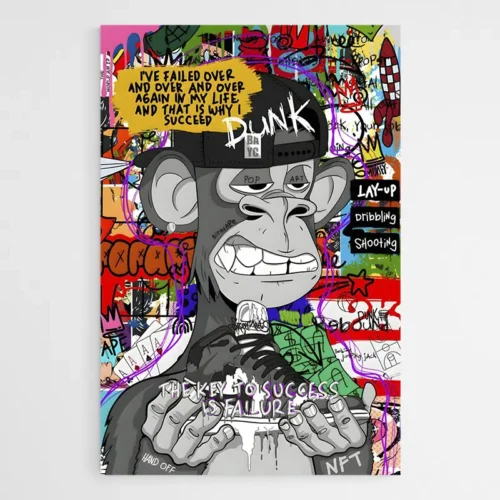 Tableau Street Art Bored Ape