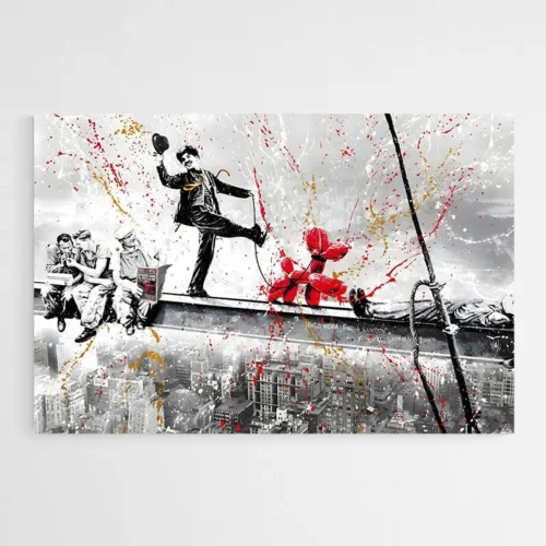 Tableau Street Art Chaplin Koons