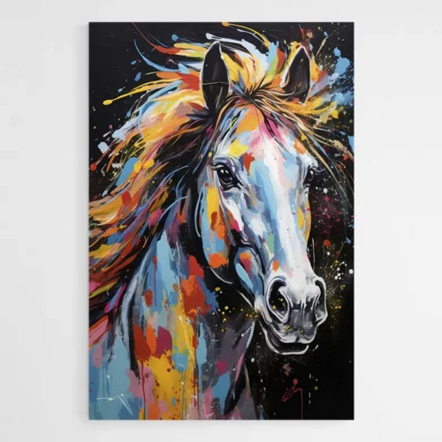 Tableau Street Art Cheval