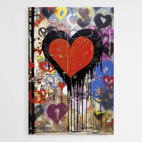 Tableau Street Art Coeur