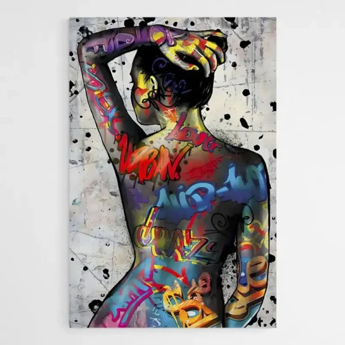 Tableau Street Art Corps de Femme