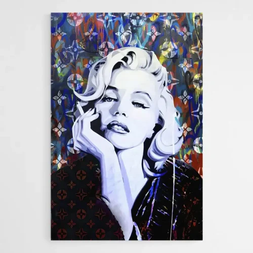 Tableau Street Art Femme Elegante