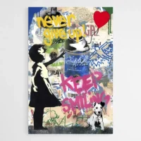 Tableau Street Art la Petite Fille au Ballon