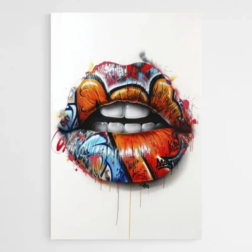 Tableau Street Art Levres