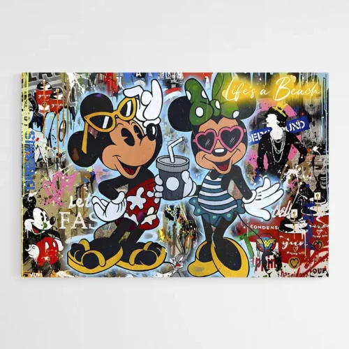 Tableau Street Art Mickey Minnie