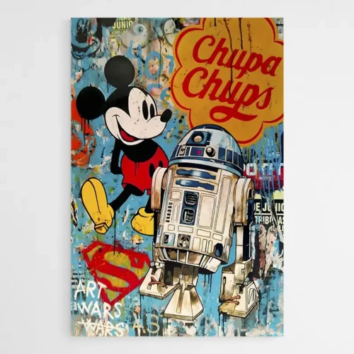 Tableau Street Art Mickey Star Wars