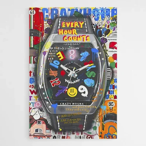 Tableau Street Art Montre de Luxe