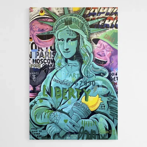 Tableau Street Art Statue de la Liberte