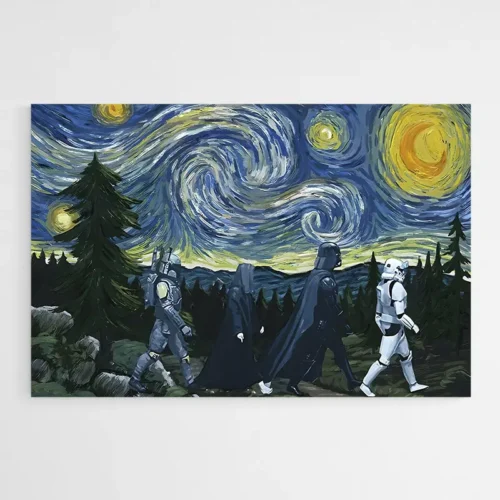 Tableau Street Art Van Gogh Star Wars