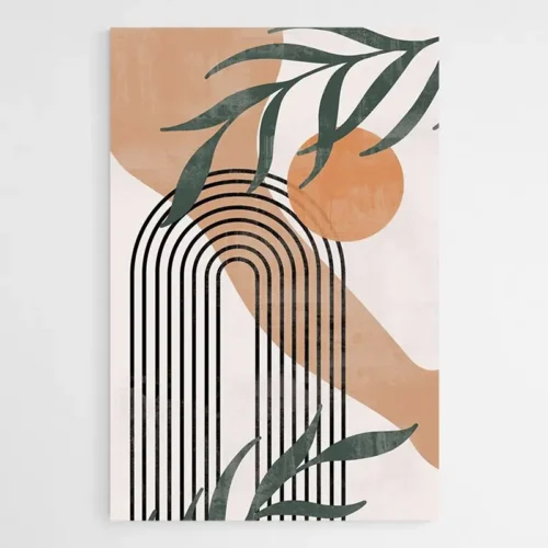 Tableau Style Minimaliste Terracota